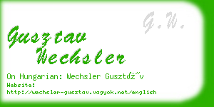 gusztav wechsler business card